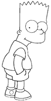 coloriage bart simpson les mains dans les poches